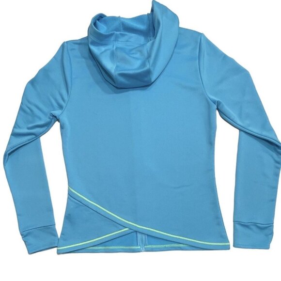 ADIDAS Full Zip Hooded Activewear Jacket Youth Size Large Turquoise "Dunes" EUC - Picture 2 of 16